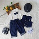 男宝宝周岁礼服英伦小男童绅士套装 周岁百天生日宴衣服 婴幼儿西装