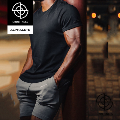 alphalete现货修身休闲风t恤