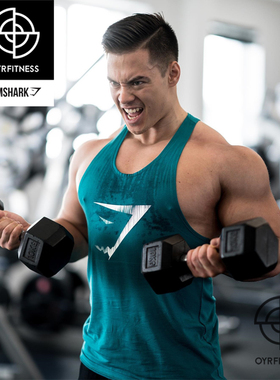 英国GYMSHARK GRAPHIC INFILL STRINGER男健身运动吊带背心