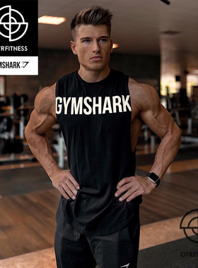 现货 GYMSHARK BOLD DROP ARMHOLE TANK 健身运动修身背心 大字母