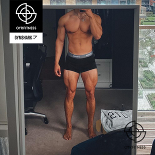 英国GYMSHARK男TECH BOXERS 2PK速干吸汗无缝打底内裤 两条装