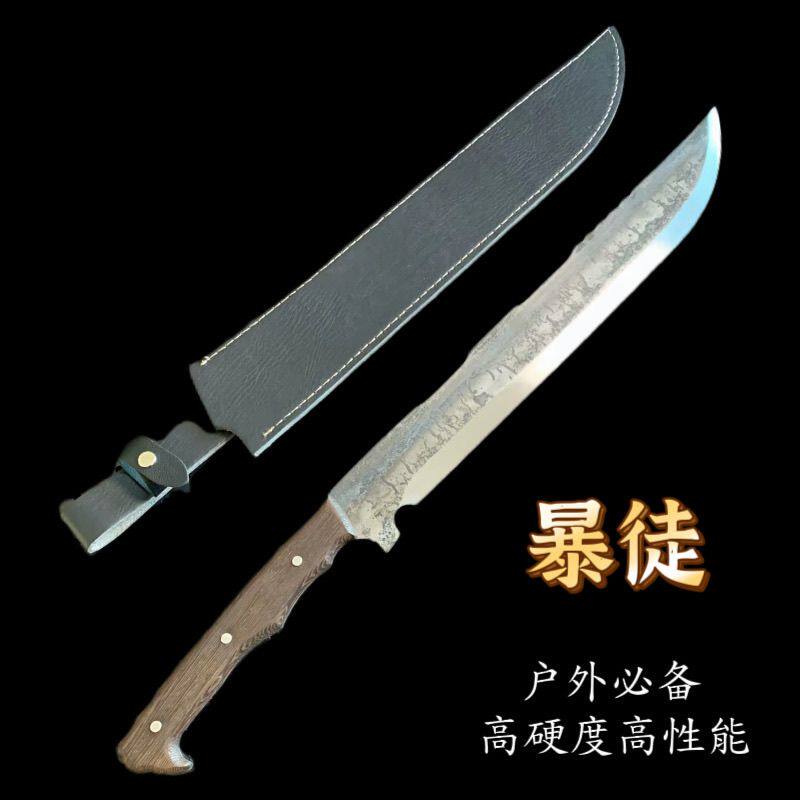 龙泉刀剑户外一体短刀弹簧钢车载冷兵器荒野求生刀加厚未开刃