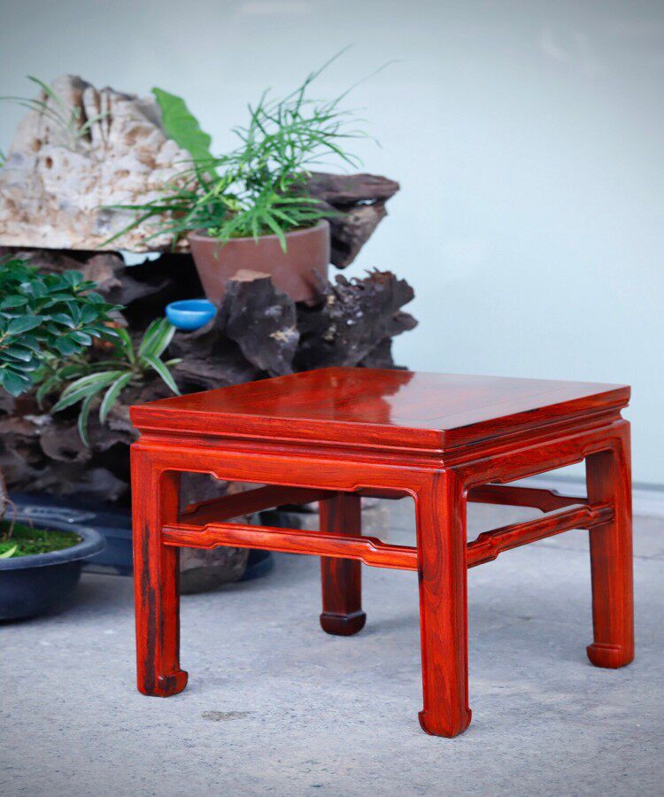印度小叶紫檀方凳明式束腰家具红木凳子四方凳客厅小矮凳换鞋凳