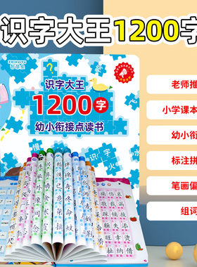 手指点读识字大王1200字幼小衔接识汉字点读有声书一年级学认字