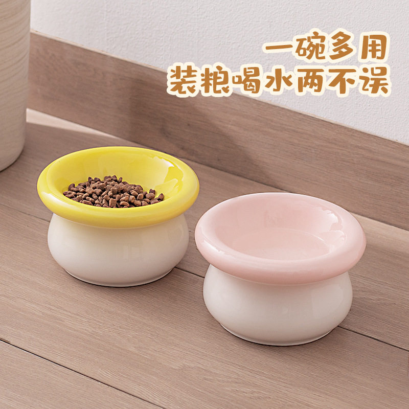 小胖墩高脚陶瓷宠物碗
