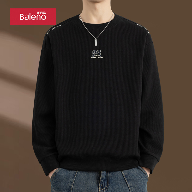 班尼路圆领长袖卫衣宽松打底衫潮