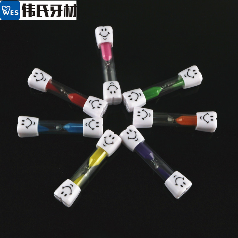 牙科牙型沙漏2分钟至3分钟儿童刷牙计时创意摆件牙刷架可印字定制