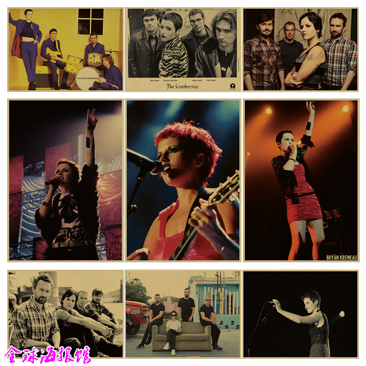 the cranberries 卡百利小红莓摇滚乐队牛皮纸海报酒吧琴行装饰画
