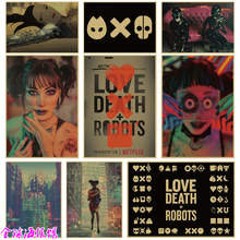 爱，死亡和机器人 Love,Death&Robots 电影海报 复古牛皮纸装饰画