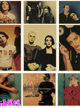 Placebo 摇滚乐队音乐海报复古牛皮纸工作室装饰画酒吧宿舍贴画