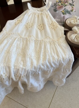 女童连衣裙2023新款韩国童装夏季洋气儿童宽松韩版花朵甜美吊带裙