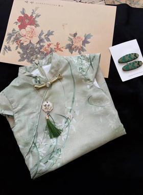 中国风汉服儿童夏装裙子2025夏季新款女童甜美碎花旗袍裙连衣裙洋