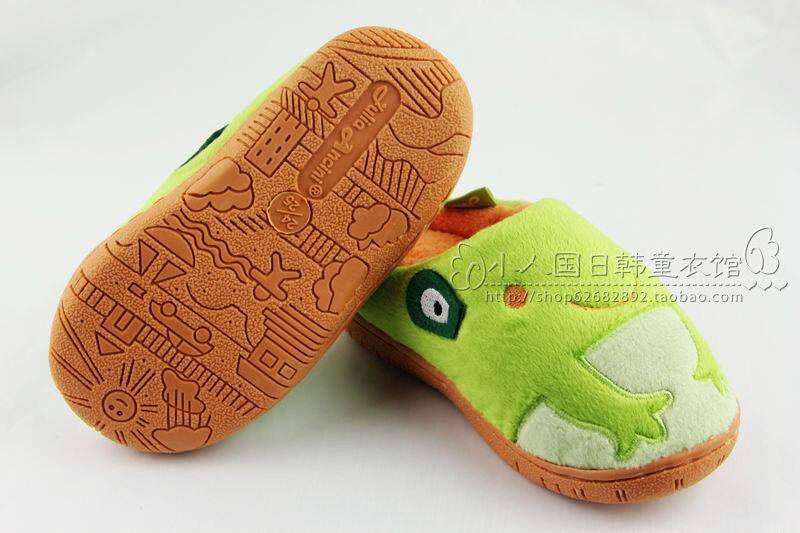 Pantoufles enfants en suède pour hiver - semelle caoutchouc - Ref 1004594 Image 5