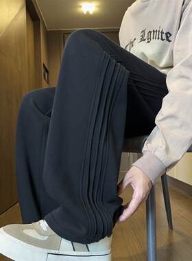 青少年春秋季直筒裤子男孩15初中高中学生新款运动裤大童休闲长裤