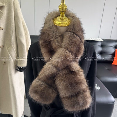 仿紫貂毛围巾女秋冬季韩版简约