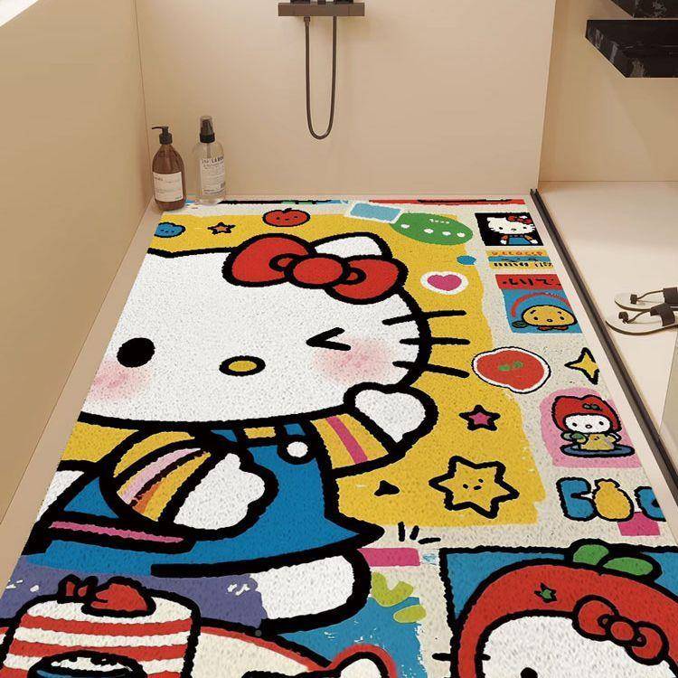 y色甜酷Kitt浴室防滑垫卫生间厕LPJ所澡防摔脚洗垫镂黑空沥水排水