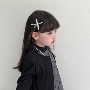 女童小众海星高级感发夹侧边BB夹儿童刘海碎发夹子发饰小女孩头饰