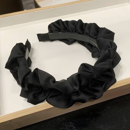 带齿防滑褶皱头箍发卡新中式