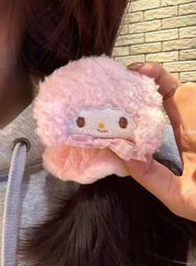 新款丑鱼汉顿帕恰狗毛绒发圈发夹甜美少女卡通玩偶刘海夹女