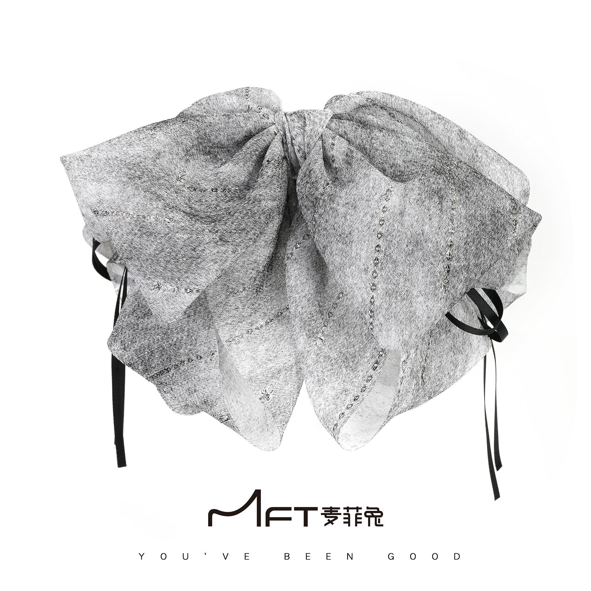 兰壹壹春天日记抓夹欧若风轻盈雪纺飘带蝴蝶结懒人清新发夹发饰