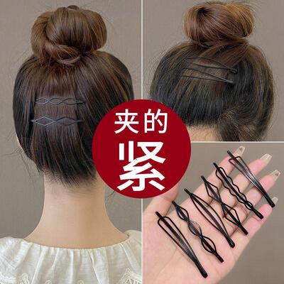 黑色发夹女网红一字夹子头饰发卡刘海侧边后脑勺碎发整理神器边夹