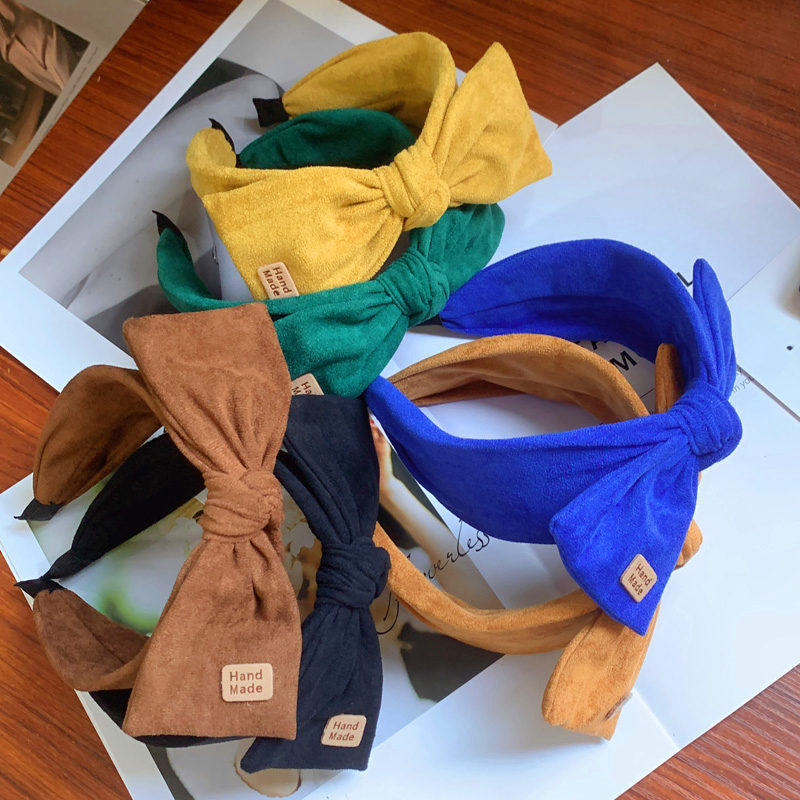 蝴蝶结发箍 韩国简约绒面外出压发头箍气质复古韩版网红发卡头饰,饰品/流行首饰/时尚饰品新,发饰,淘宝优惠券,粉丝福利购,淘宝优惠卷