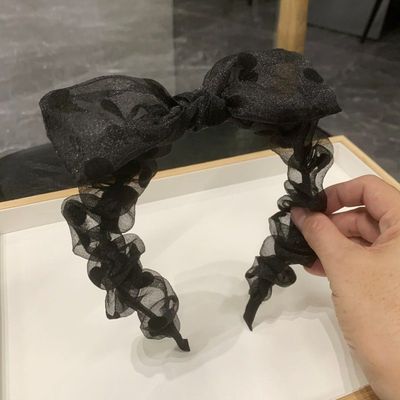 发箍蝴蝶结网纱网纱发带日韩版