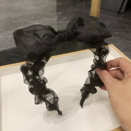 发箍蝴蝶结网纱网纱发带日韩版