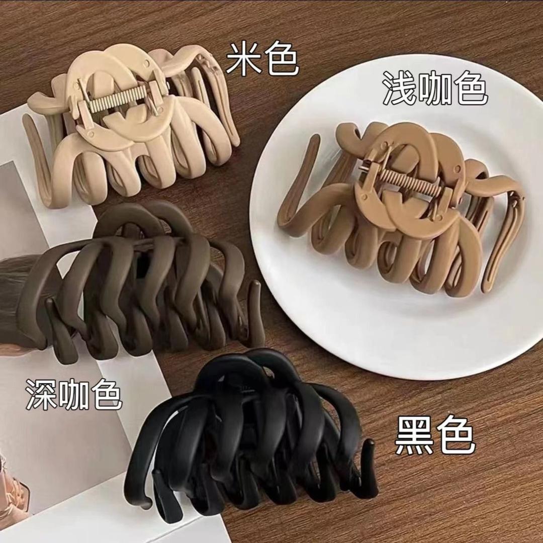 网红韩版头抓夹慵懒气质抓夹丸子头大号马尾简约发夹大抓夹百搭女