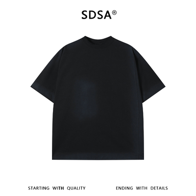 SDSA男装2026新款高贵轻奢潮牌后背人物印花圆领短袖T恤百搭时尚