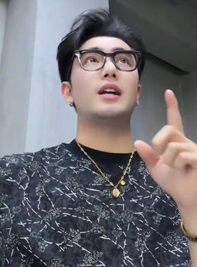 SDSA夏季高级感新款男士美式扎染滴胶设计短袖T恤时尚轻奢T3921