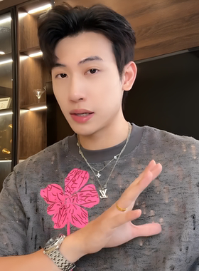 SDSA夏季新款男士痞帅潮牌镂空撞色印花圆领短袖T恤小众设计T4397