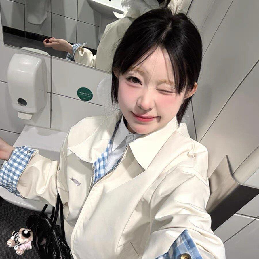 双面穿外套女2025春季新款美式复古设计感小众男女款潮牌夹克上衣