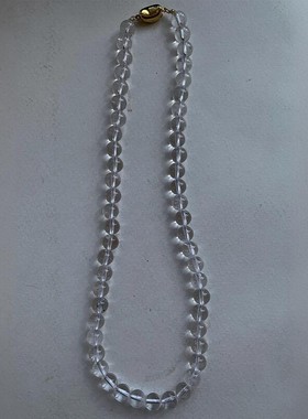 天然玉石 白水晶项链 法式浪漫松弛感自然系 40cm