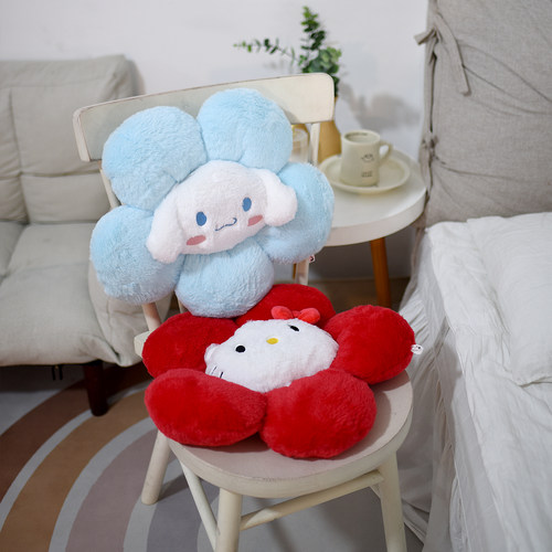 添言蜜语卡通多巴胺花朵坐垫抱枕