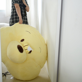 可爱噗噗黄色熊大抱枕毛绒玩具公仔玩偶床上靠垫睡觉送女生日礼物