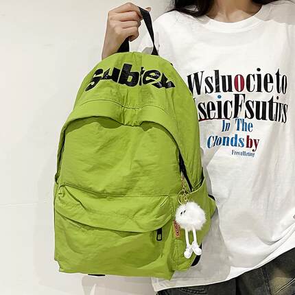 书包女大学生原宿风原创小众背包中学生ins日系潮牌旅行双肩包潮