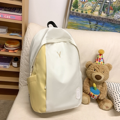 ins简约书包女学院风双肩包大学生2025新款大容量旅行电脑背包男