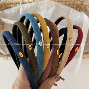 小金标窄版 发箍简约质感发卡复古宽边高级感百搭外出头箍发饰新款