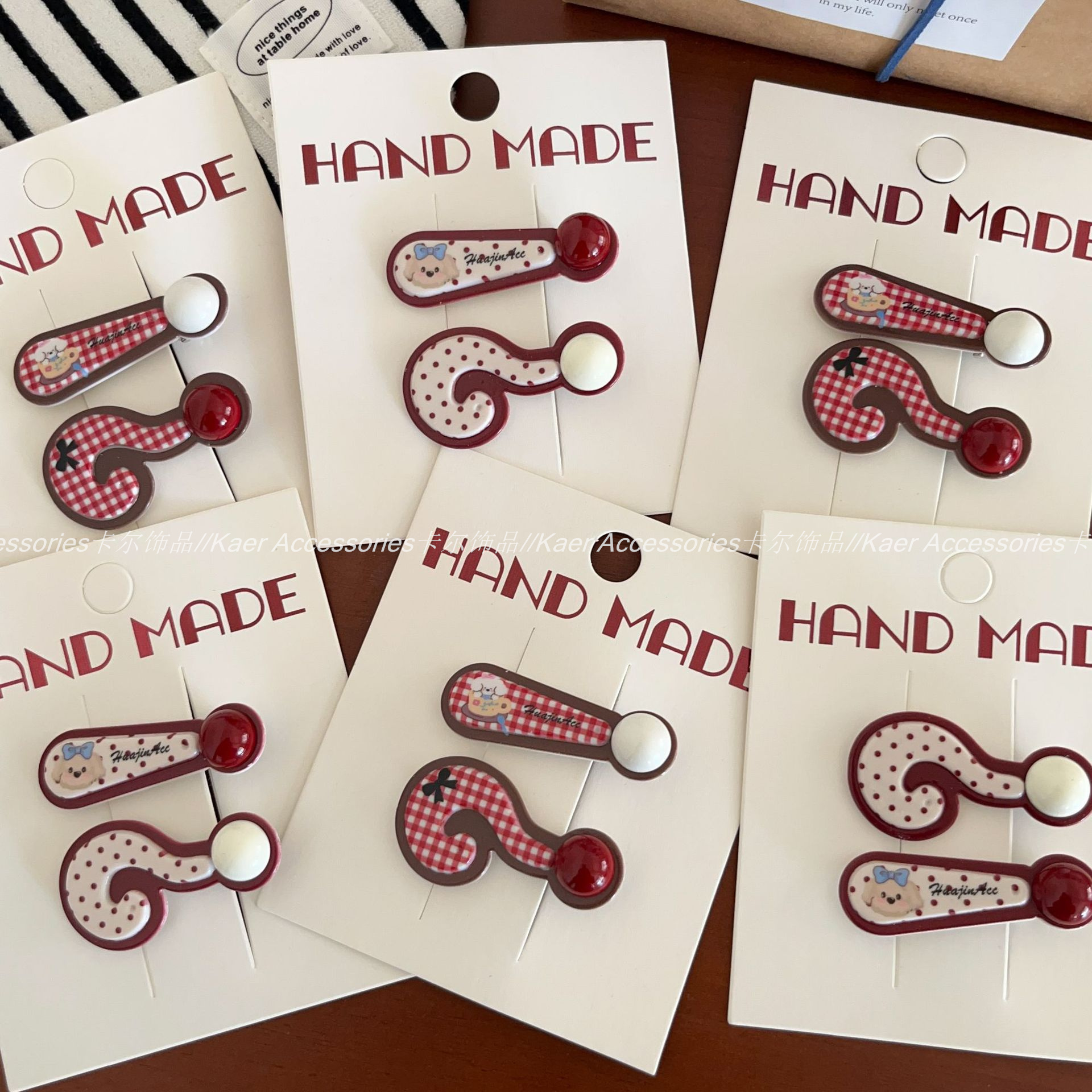 2个装搞怪问号发夹鸭嘴夹