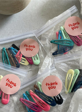 10色装 气质可爱奶油色系滴油水滴BB夹 侧边碎发刘海夹少女心发夹