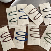 简约刘海夹侧边夹儿童发饰 时尚 韩国新款 高级感彩色波点bb夹发夹