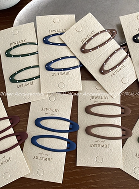 韩国新款高级感彩色波点bb夹发夹 时尚简约刘海夹侧边夹儿童发饰