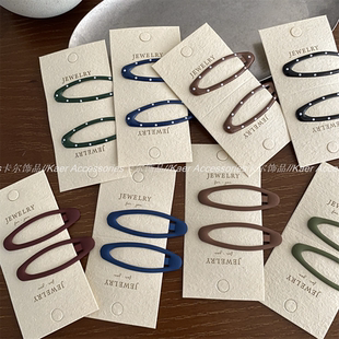 简约刘海夹侧边夹儿童发饰 时尚 韩国新款 高级感彩色波点bb夹发夹