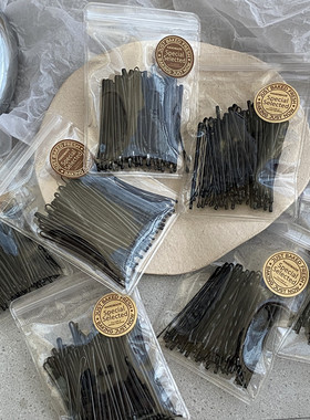 基础黑色卡子一字夹 发夹女侧边碎发刘海发卡头饰 弓形弧形夹钢夹