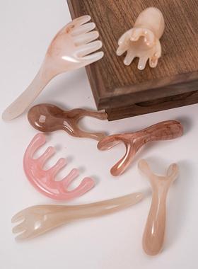 Zang又一雪 少女粉树脂按摩梳合集 疏通经络树脂梳抓头疗刮痧梳