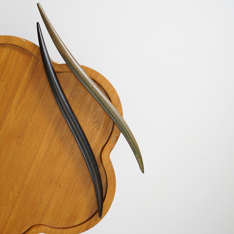 盘发木簪檀木经典盘发髻