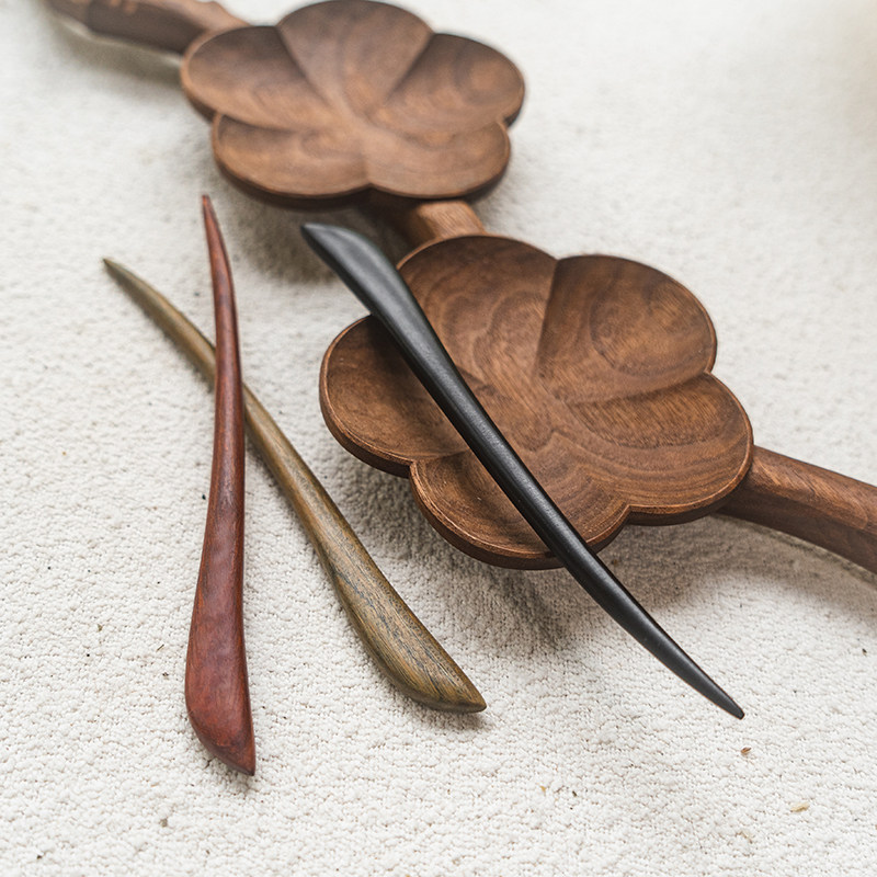 Zang又一雪 知秋 古风发簪黑檀木绿檀盘发髻簪子钗气质发饰18厘米,饰品/流行首饰/时尚饰品新,发饰,淘宝优惠券,粉丝福利购,淘宝优惠卷