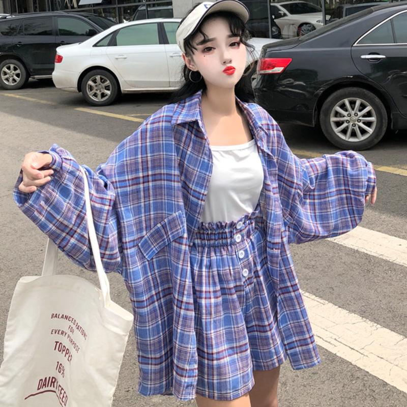 Ïļ¾Å®×°ÔËÞʱÉÐÌ××°³¤Ðä³ÄÉÀ¸ñ×Ó³ÄÒÂÉÏÒÂÅ®¹üÐØ°ëÉíȹÈý¼þÌ׳±
