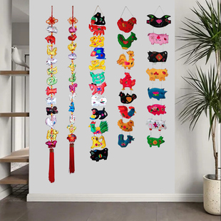 中国传统手工刺绣十二生肖串送老外礼品民间特色礼物家居装饰挂件